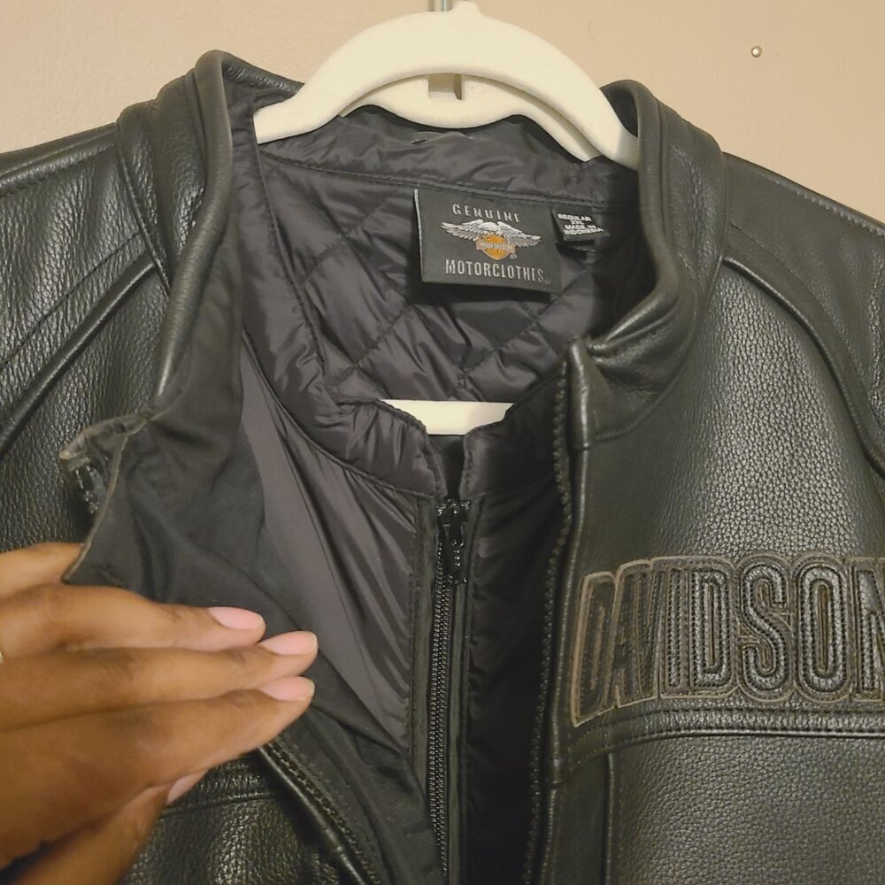 Harley-Davidson Vanocker Waterproof H-D Triple Vent System Leather Jacket (2XL) - Picture 8 of 13